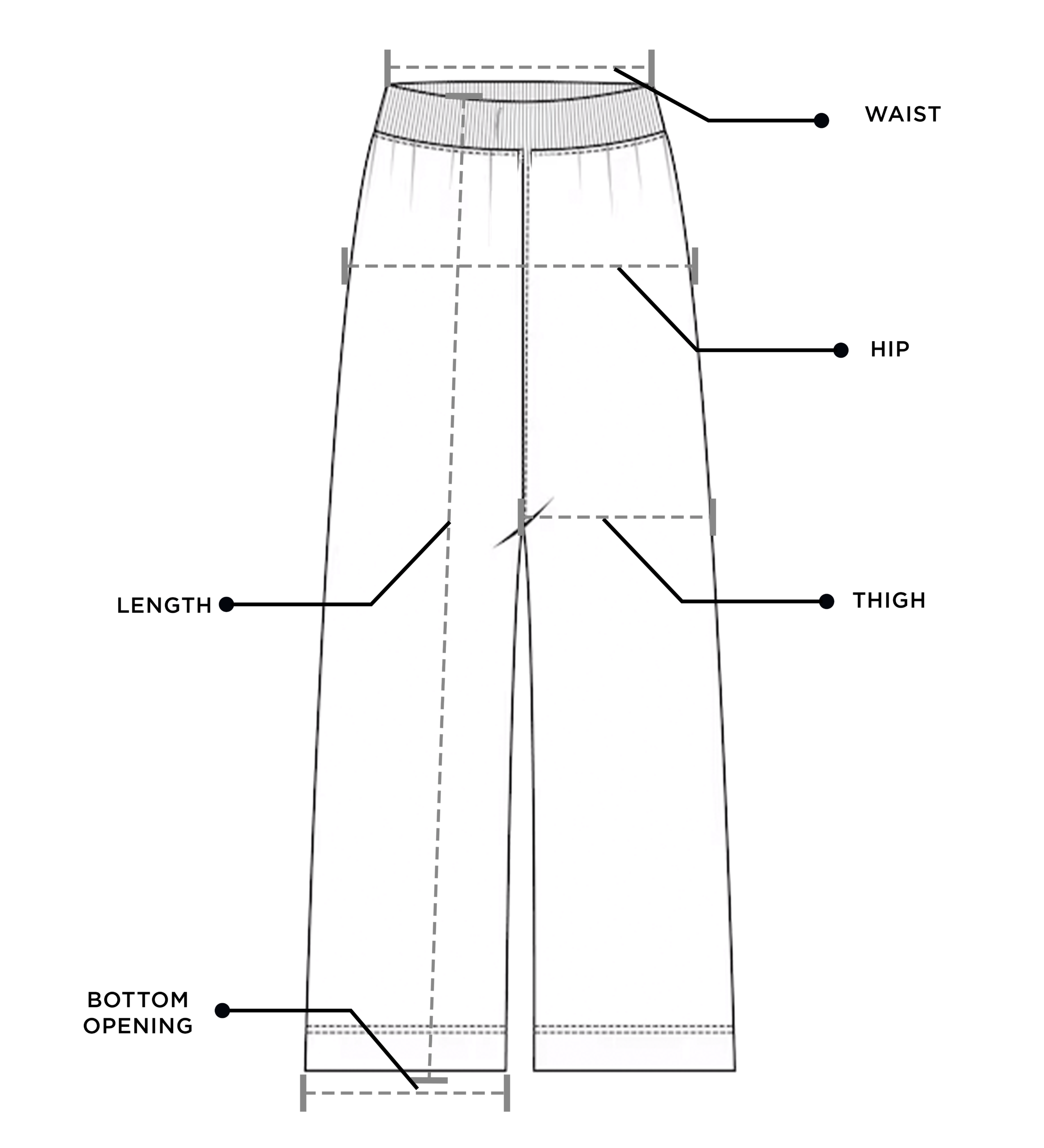 Bottom size chart
